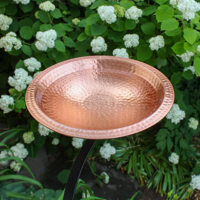 Achla Designs Hammered Solid Copper Birdbath- Rail Mount Bracket