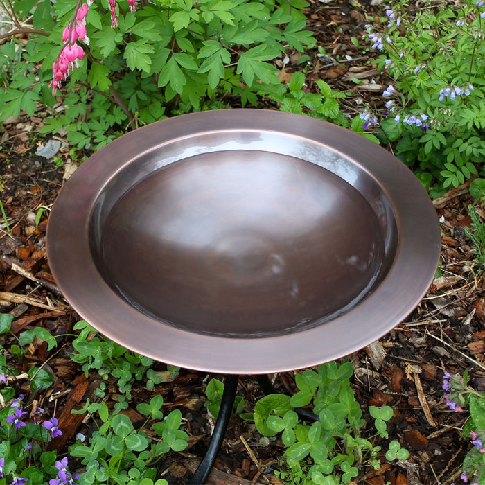 Achla Designs 18" Classic Copper Birdbath- Tripod Stand