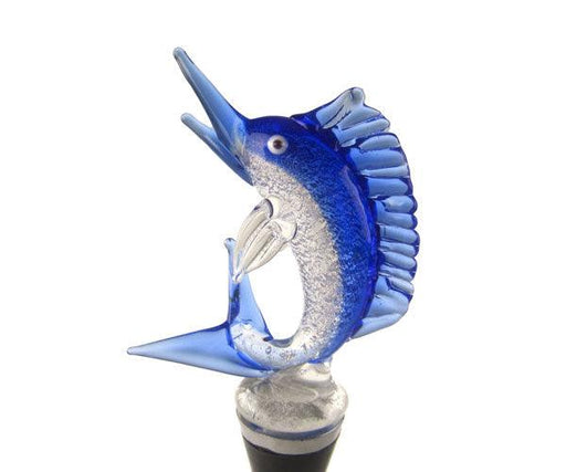 Glass Sailfish Bottle Stopper