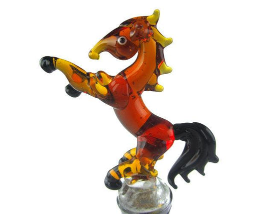 Glass Bottle Stopper Horse