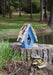 Vintage Wren - Antique Cypress with multi colored shingled roof - Blue
