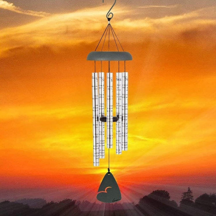 Naturesroom Sympathy Wind Chime for Mom Dad - Bereavement Gift,  Always Near Sonnet Memorial Wind Chime and Memorial Stepping Stone - Sympathy Gift for Loss of Loved One