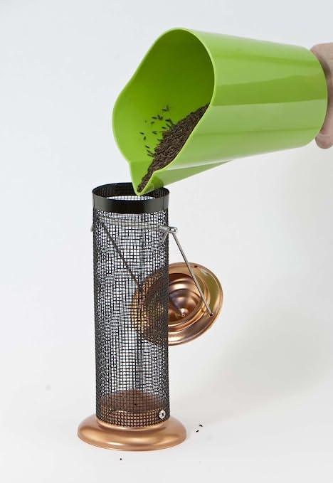 Brushed Copper Mini Nyjer Feeder - The Bird Shed