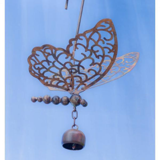 Hanging Butterfly with Bell Flamed Finish