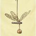 Hanging Dragonfly with Bell Flamed Finish