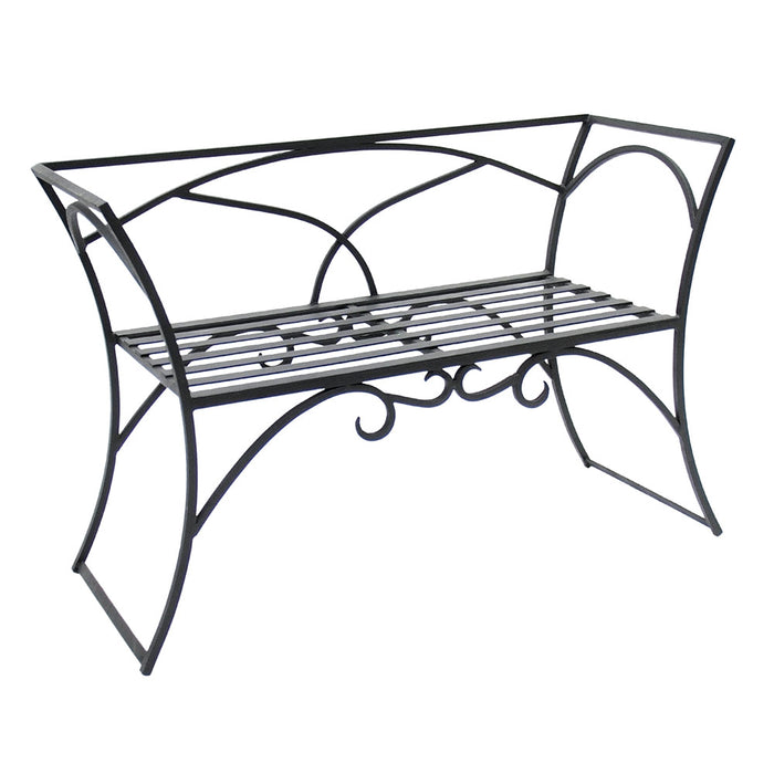 Achla Designs Wrought Iron Arbor Bench With Back