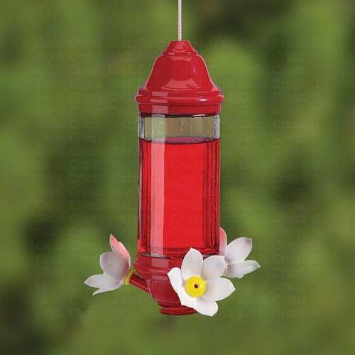 Crystal Lantern Hummingbird feeder  8oz Glass