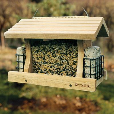 Deluxe Cedar Feeder with Suet Cages - The Bird Shed