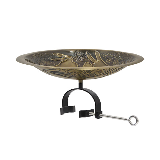 Achla Designs Three Hares Birdbath with Over Rail Bracket