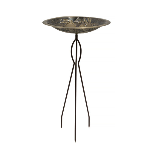 Achla Designs Three Hares Birdbath with Tripod Stake