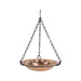 Achla Designs Hammered Copper Hanging Birdbath