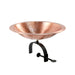 Achla Designs Hammered Solid Copper Birdbath with Over Rail Bracket