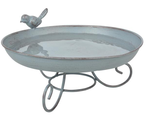 Standing Bird Bath Metal