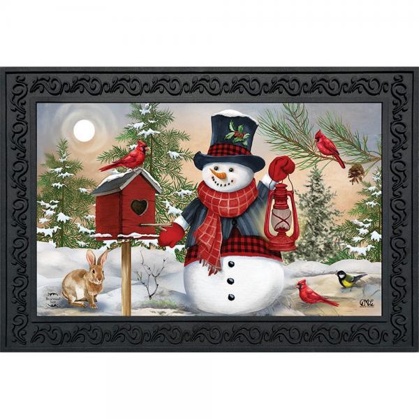Snowman And Friends Winter Doormat