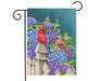 Cardinals and Hydrangeas Garden Flag