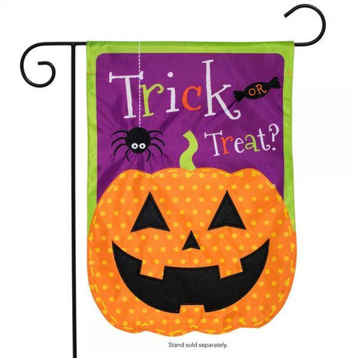 Jack O Lantern Applique Garden Flag