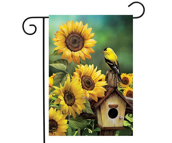 Goldfinch & Sunflowers Garden Flag