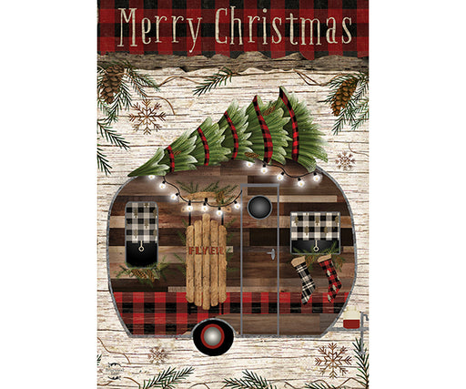 Merry Christmas Camper Garden Flag