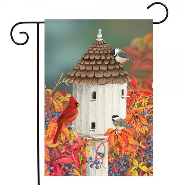 Birds of Autumn Garden Flag