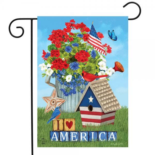I Love America Garden Flag