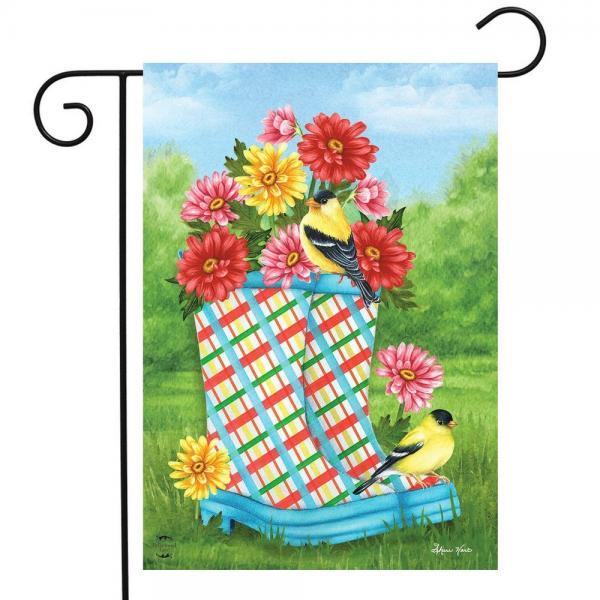 Boots And Bloom Garden Flag