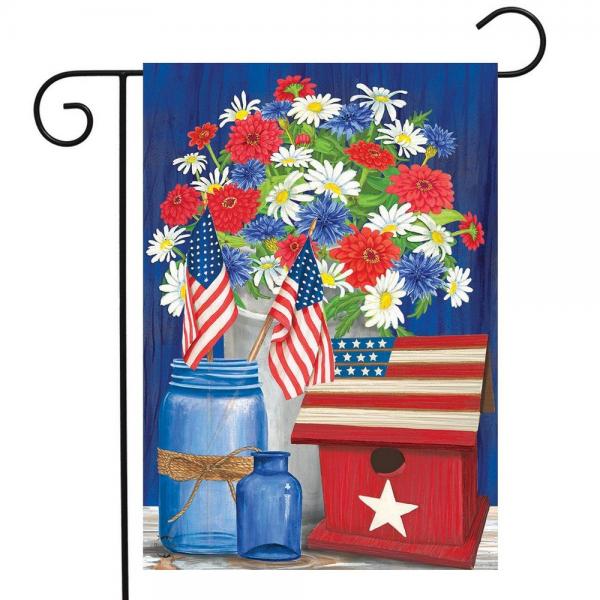 Red White And Blue Garden Flag