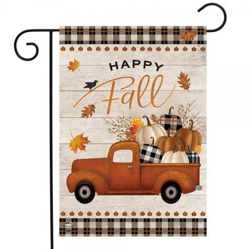 Happy Fall Pickup Truck Garden Flag