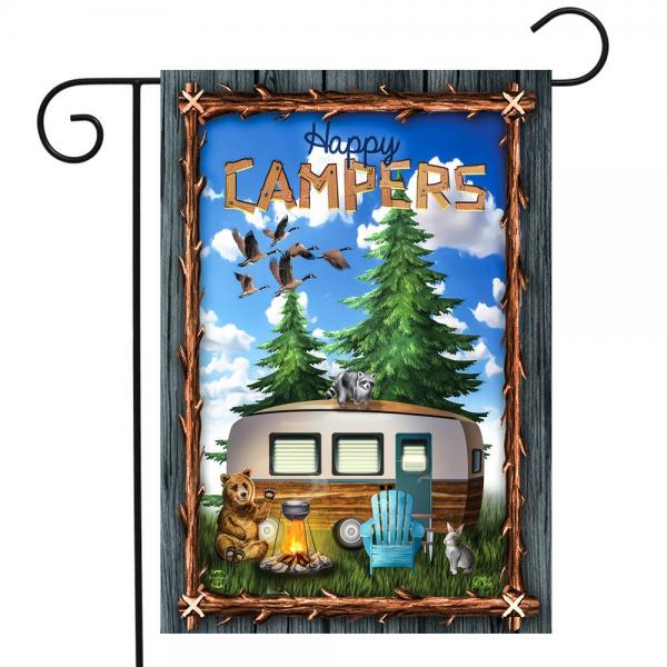 Outdoors Camper Garden Flag