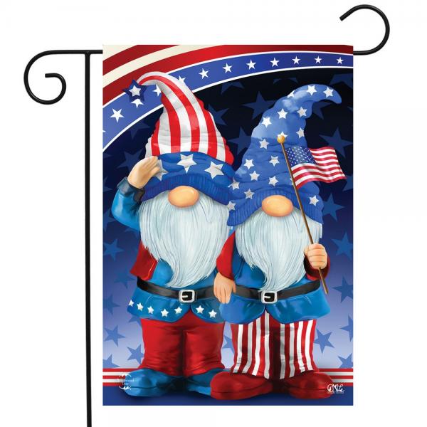Patriotic Gnomes Garden Flag