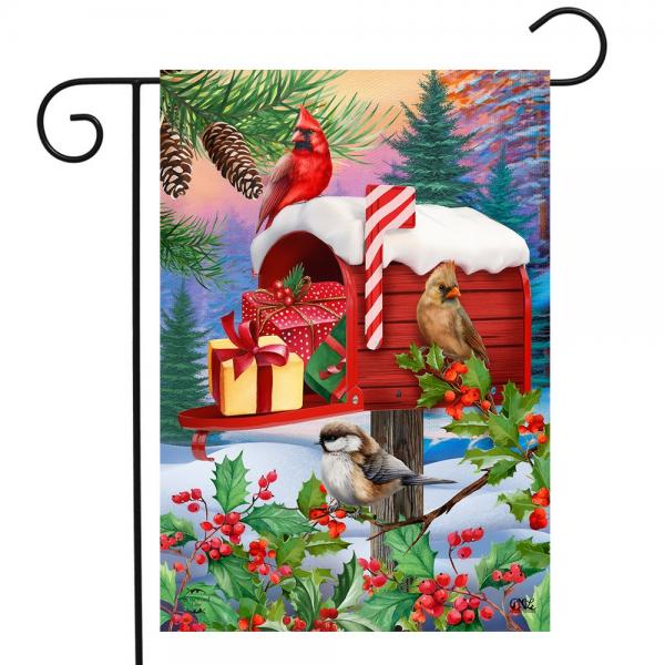 Winter Mailbox Garden Flag