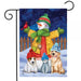 Snowman And Friends Garden Flag