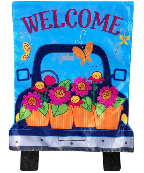 Spring Pickup Applique House Flag