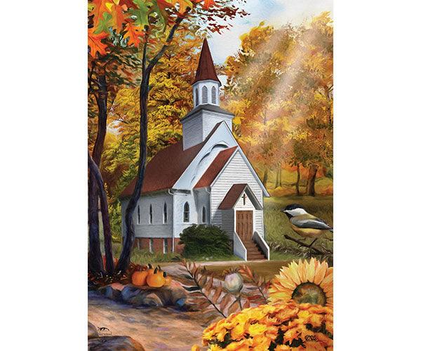 Autumn Church House Flag