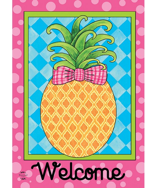 Pineapple Welcome House Flag