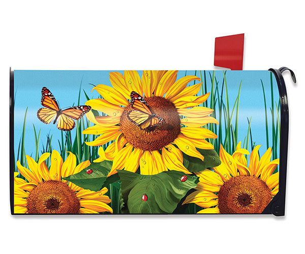Sunflower Field Mailbox Cover