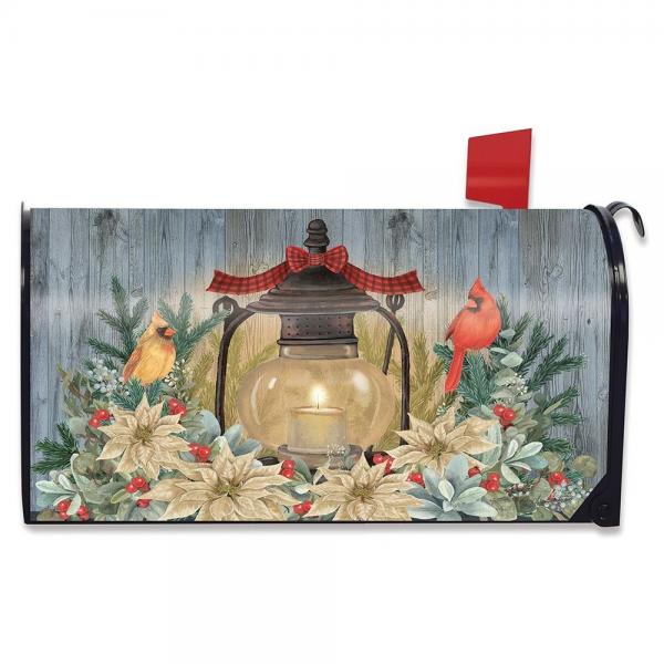 Warm Winter Candle Mailbox Cover
