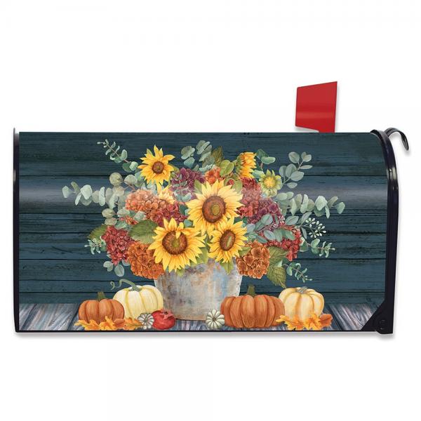 Sunflowers and Hydrangeas Mailbox Cover