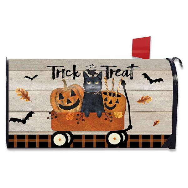 Trick Or Treat Wagon Mailbox Cover