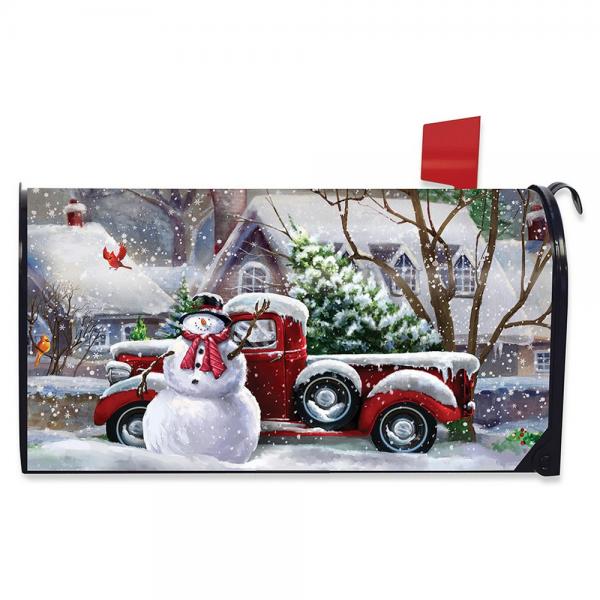 Snowfall Snowman Mailbox Cover
