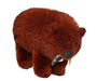 10 inch Brushart Brown Bear with Fish