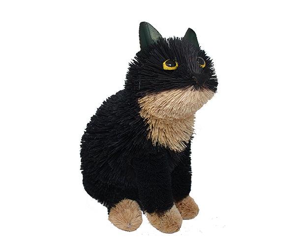 8 inch Brushart Black Cat Sitting