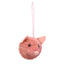 Pink Pig Bauble Brushart Ornament