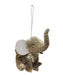 Sitting Elephant Brushart Ornament