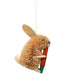 Rabbit with Carrot Brushart Ornament