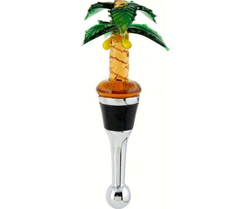 Glass Palm Tree Bottle Stopper