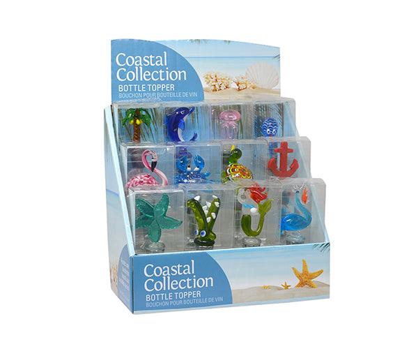 Coastal Collection 12 Piece Bottle Stopper Display