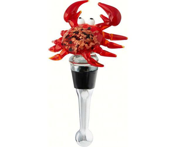 Glass Red Crab Bottle Stopper