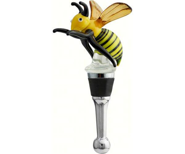 Glass Bee Bottle Stopper