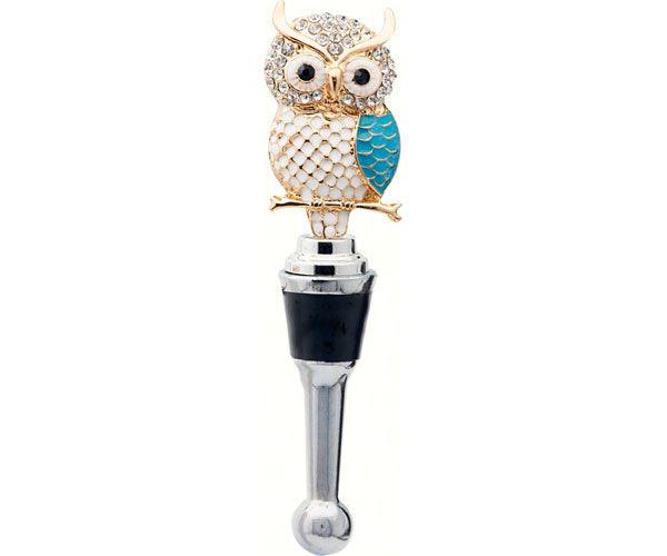 Bottle Stopper - Owl with Stones