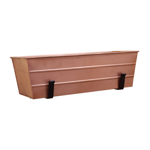 Achla Designs Medium Copper Flower Box with Wall Brackets